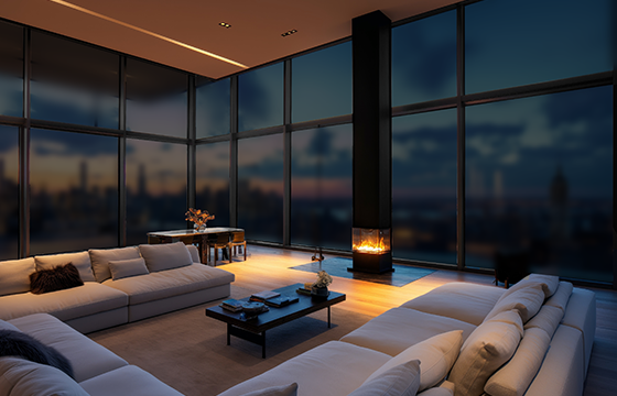 Blackout switchable glass blocking light for full privacy - Royal Tint