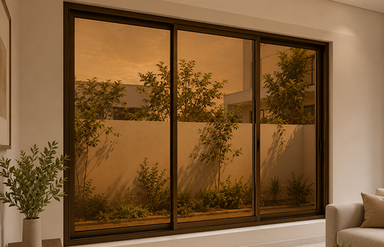 Bronze tinted switchable glass for glare and heat control - Royal Tint